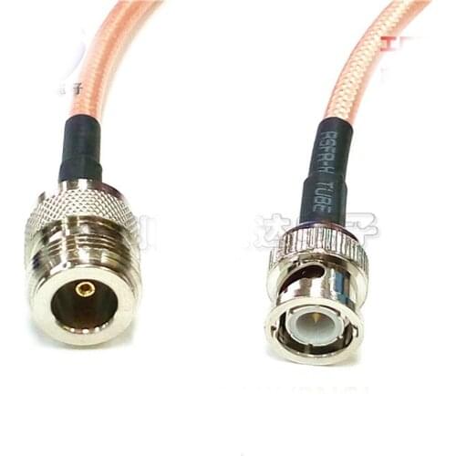 2PCS/Lot N-K Female To BNC Adapter Plug Connector RF Coaxial Extension Pigtail Cable For CCTV Vedio RG142/SFF50-3-2