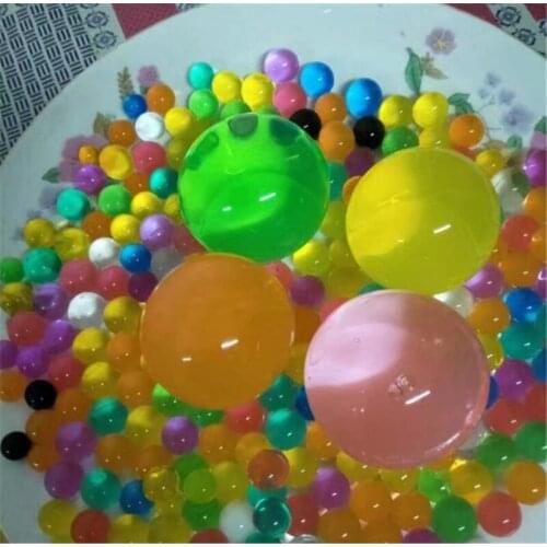 30pcs Crystal Multicolor Large Crystal Beads Gel Ball Polymer Hydrogel Crystal Beads Growing Bulbs Children Toy Ball Home Decor