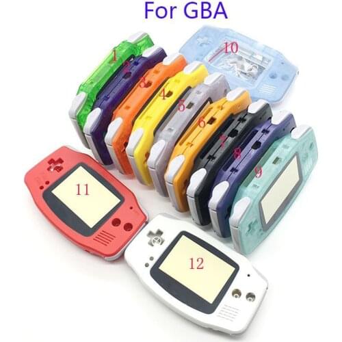 5Pcs New For GBA housing Housing Shell Case Cover+Screen Lens Protector +Stick Label for Gameboy Advance GBA Console