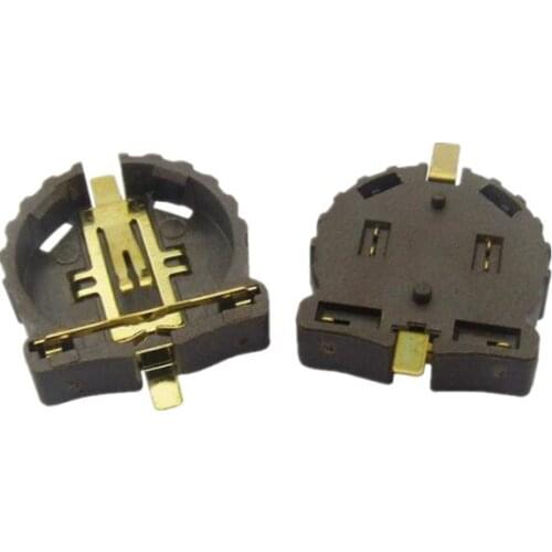 50PCS CR1220 Battery Holder BS-1220-2 socket 1220 SMD battery clamp connector 300C high temperature resistance