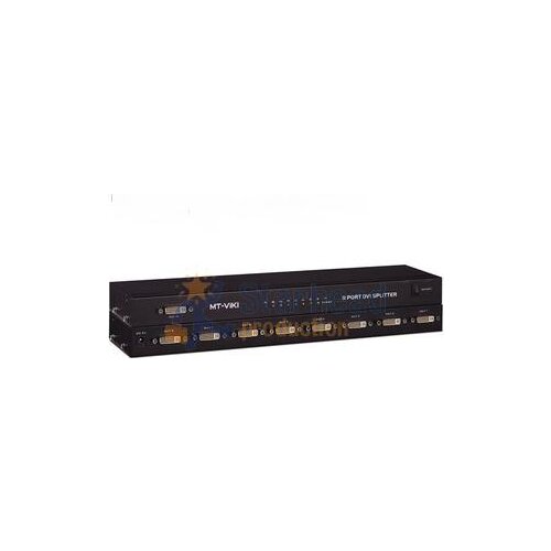 8 Port DVI Splitter video splitter 1-to-8 HD 1080P for DVD HDTV 1920x1080 165MHz Din Rail Mounting