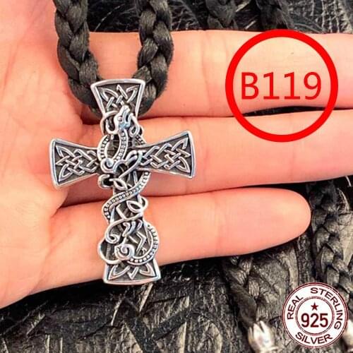 B119 S925 sterling silver pendant vine flower vine net red hip-hop style pendant boys and girls European and American jewelry