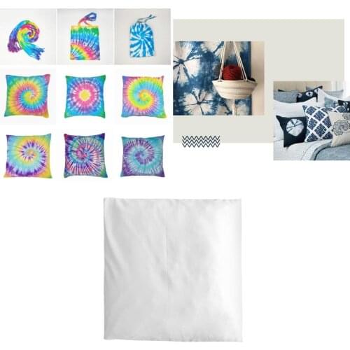 White Tie Dye Fabric Home Craft Pure Cotton DIY Handbag Graffiti Dyeing Coloring Bandhnu Drawstring Bag Pouch