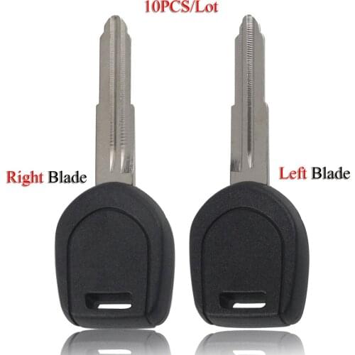 Kutery 10PCS/Lot Transponder Key Shell For Mitsubishi Outlander Pajero Remote Car Key Case Cover With Uncut Left/Right Blade