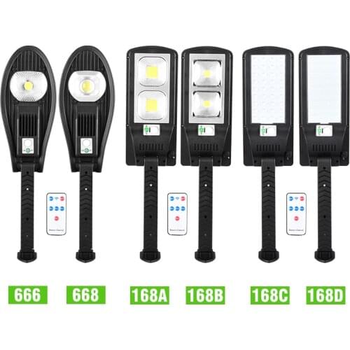 COB LED Solar Street Lights Outdoor Waterproof IP65 Solar Garden Light PIR Motion Sensor Remote Control Solar Lamp Wall Light