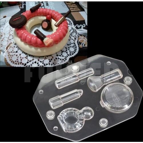 DIY 3D Cosmetic Kit shape chocolate molds Baking polycarbonate chocolate making candy mold pastry wedding Cake Decoration Tools