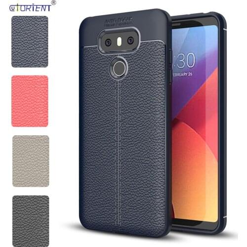 For LG G6 Soft Silicone Bumper Case LGG6 Leather Texture Shockproof Fitted Cover LGH870GS LGH870S LGH870 Matte Phone Funda Capa