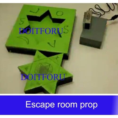 Electromagnetic Accessg sign symbol prop place the missing star back open 12v magnetic lock escape room