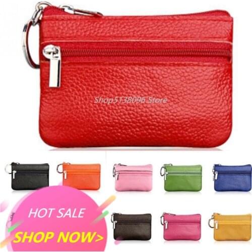 2020 Hot Brand Casual Women Fashion Genuine Leather Car Key Holder Keyring Pouch Coin Purse Case Wallet