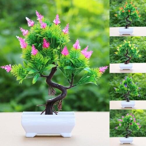 Artificial Flower Pine Tree Potted Bonsai Party Home Hotel Desktop Office Decor