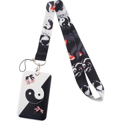 K2735 New Fashion Cartoon Lanyard Credit Card ID Holder Bag Student Women Bank Bus Business Card Cover Badge