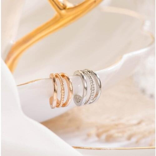 KaiMin 2021 New Metal Hoop Earring For Woman Vintage Open Circle C Shaped korean Statement Earrings Accessories Gifts Wholesale