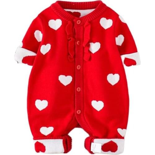 2020 Baby Girl Rompers Knitted Newborn Baby Clothes Infant Jumpsuit Girls Candy Color Overall Children Spring autumn Outfit