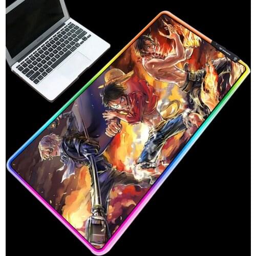 Mairuige RGB mouse pad large size LED colorful lighting a little boy series keyboard pad home computer essential desk pad