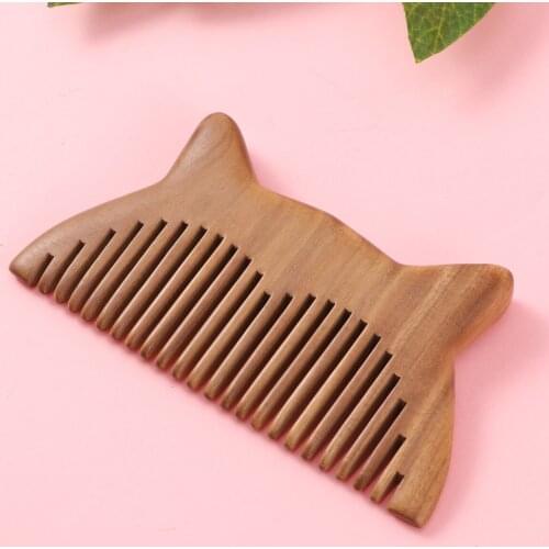 Head Massage Comb Cute Sandalwood Comb Hairdressing Wood Comb Anti-static Wood Comb Skin-friendly Massage Comb for Home Travel
