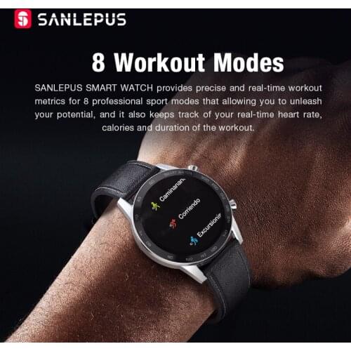 2021 SANLEPUS Mens Sports Fitness Bracelet Bluetooth Call Smart Watch Clock Watch ECG Smart Watch for Android Apple Xiaomi Huaw