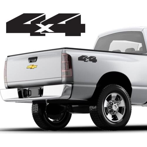 For (2Pcs)4x4 Truck Bed Decals, Any Color fits any pickup truck, Universal decal sticker
