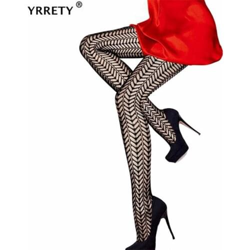 YRRETY New Sexy Women Black Tights For Girl Nylon Leopard Pantyhose Stockings Sweet Female Flowers Jacquard Pattern Silk Collant