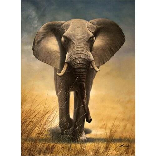 New Arrivals 5D DIY Full Round/Square Diamond Painting Elephant 3D Embroidery Cross Stitch Rhinestone Mosaic Home Decor Y1359