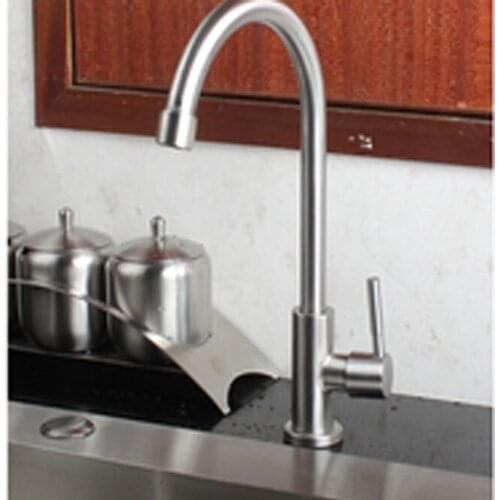 New Kitchen Faucet Water Faucets Deck Mounted Sink Faucet Single Handle 1 Hole 304 Stainless Steel Tap