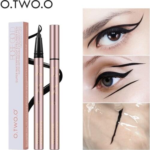 O.TWO.O Professional Waterproof Liquid Eyeliner Beauty Cat Style Black Long-lasting Eye Liner Pen Pencil Makeup Cosmetics Tools