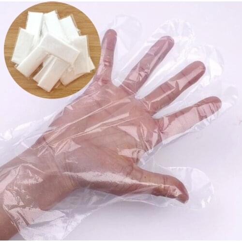 250 pairs disposable PE plastic gloves individually wrapped 2 individually folded film food catering packaging