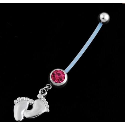 1PCnavel pregnant maternity CZ jewelry Baby Belly ring Belly Button Piercing foot rings piercing body jewelry for pregnant women