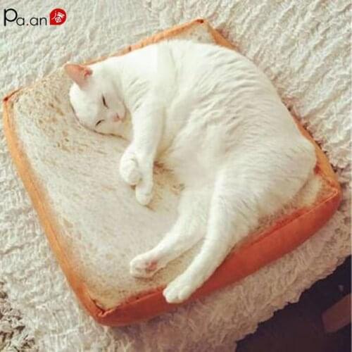 Bread Seat Cushion Tatami Sofa Cushion Toast Sliced Office Chair Floor Pillow Thick Cute Pillow Cat Pillow Cushions Home Decor