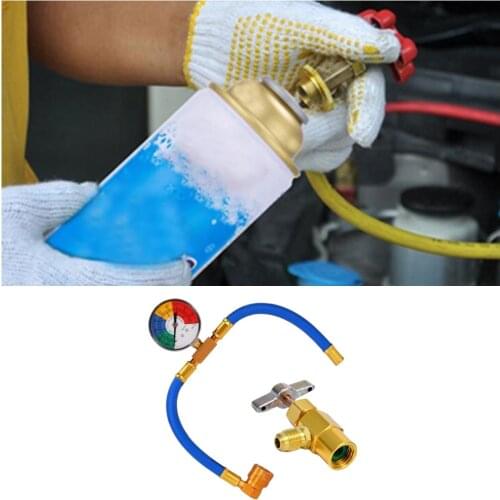 R134A Recharge Hose Kit Car AC Refilling Hose 1/2 ACME for Automotive Vehicle