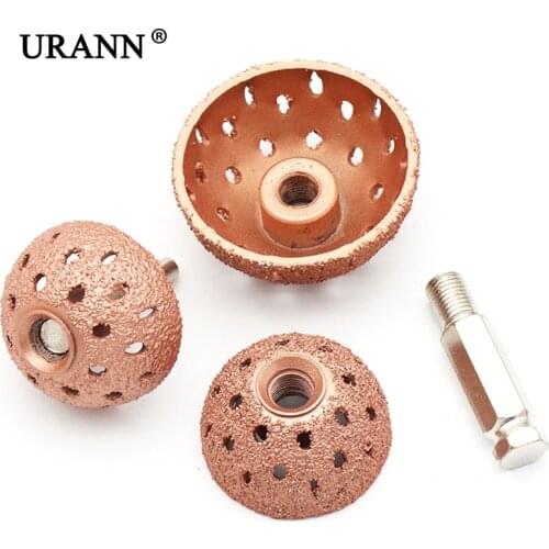 URANN 1Pcs 42mm 55mm Buffing Wheel Tungsten Carbide Rasp Contour Cup with Arbor Adaptor Wheel Grind Ball Rasp Tire Repair Tool