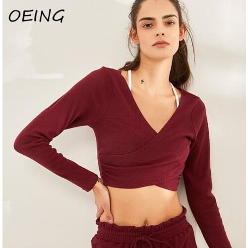 Sport Yoga Shirts Long Sleeve Workout Crop Top Exercise Clothes Breathable Running Wear Casual Activewear Tops