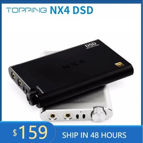 TOPPING NX4 DSD Hifi DAC Headphone Amplifier Audio ES9038Q2M XMOS-XU208 USB DAC earphone Amplifiers Portable Amp