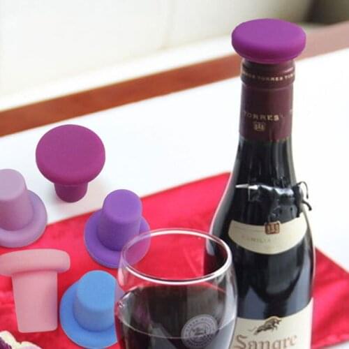 Vacuum Red Wine Bottle Cap Stopper Silicone Sealed Champagne Bottle Stopper Retain Freshness Wine Plug Kitchen Accessories