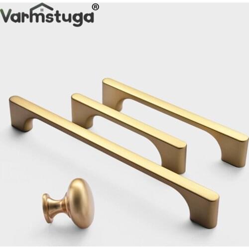 VARMSTUGA Gold Cabinet Knobs and Handles Kitchen Handles Drawer Knobs Handles for Furniture Cupboard Handles Cabinet Pulls