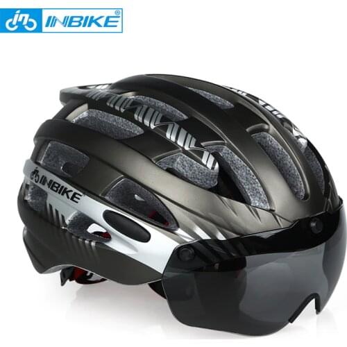 INBIKE Cycling Helmet Ultralight Bike Helmet Men Mountain Road Women MTB Casco Ciclismo MX-3 Windproof Glasses Bicycle Helmet