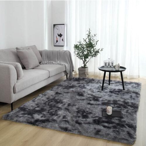 Shaggy Tie Dyeing Carpet For Living Room Home Warm Plush Floor Rugs fluffy Mats Kids Room Faux Fur Area Rug Bedroom Silky Mats