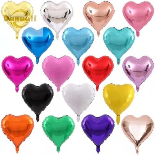 5pcs 5/10/18inch heart Air foil Balloons Happy Birthday Party Helium Balloon Decorations Wedding Festival Balon Party Supplies