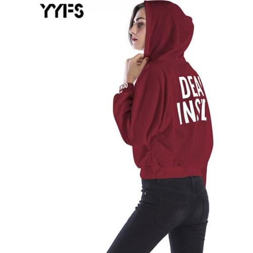 YYFS Hoodies Women Harajuku Letter Print Hooded streetwear New Sweatshirt Female Korean Long Sleeve Women Hoodies Sweatshirts