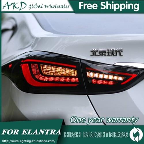 For Car Hyundai Elantra Tail Lamp 2011-2016 Led Fog Lights DRL Day Running Light Tuning Car Accessories Elantra Tail Lights