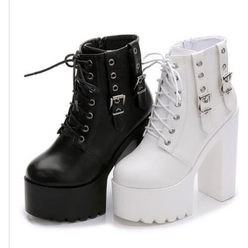 Fashion Metal buckle design genuine leather sexy high heels women boots high quality ankle boots for women winter girls boots