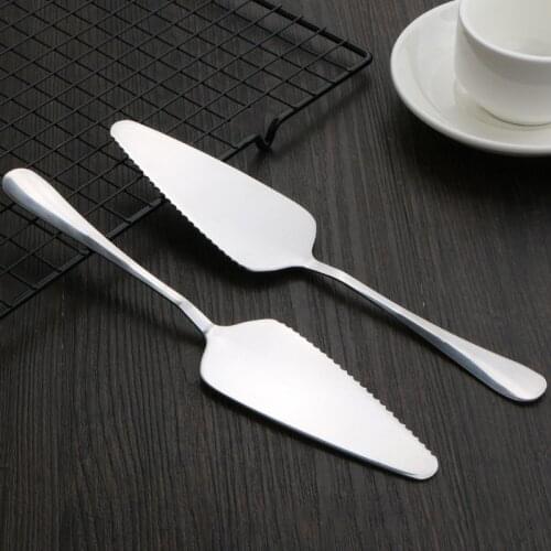 1Pcs Cake Knife Shovel Baking Tools Multi Purpose Pizza Cutter Silver 430 Stainless Steel Wedding Birthday Party Supplies