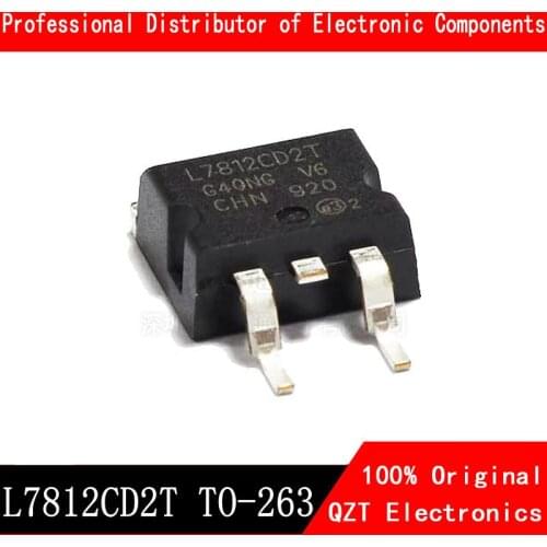 10pcs/lot L7812CD2T TO-263 L7812 7812 TO263 L7812C2T 12V SMD three-terminal regulator new original In Stock