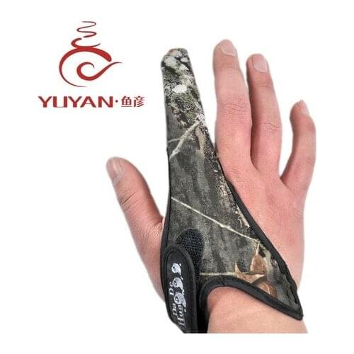 100pcs/lot Free Shipping New Non-Slip Single Finger Protector Fly Fishing Gloves Camo Hunting Gloves