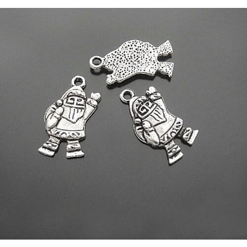 17133)30PCS 20x11MM Antique Silver Zinc Alloy Santa Claus Charms Pendants Jewelry Making Supplies Diy Findings Accessories