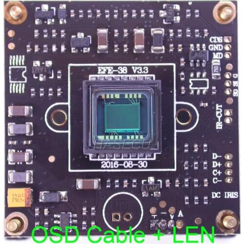 560TVL) 1/3" Sony Super HAD CCD ICX638 / ICX639 Effio-e chipset CXD4140 CCTV camera module PCB board with OSD cable + CS LEN