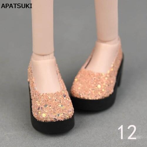 6*2.5cm Orange Bling Bling Fashion Shoes For 16inch Saron Doll 45-50cm XINYI Doll High-heel Shoes For 1/4 BJD Doll Shoes