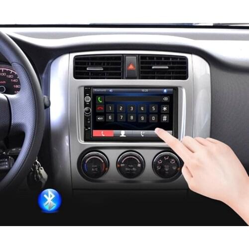 7 Inch Din Car Radio Bluetooth MP5 MP4 Player with Rear View Camera Touchscreen FM TF AUX Mirror Link USB Charge