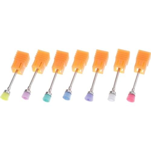 7x Nail Drill Bits Cleaning Soft Nylon Brush For Manicure Rotary Burs Clean
