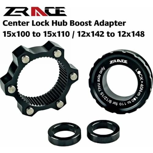 ZRACE Center Lock Hub Boost Adapter,Center-Lock for 6-Hole, 15x100 to 15x110, 12x142 to 12x148