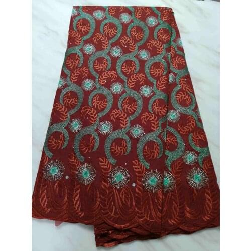 African dry lace fabric Swiss yarn and stone Swiss cotton lace High quality Swiss lace fabric wedding dress PL115651